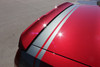 close up of red 2017 Dodge Challenger Rear Graphics TAIL BAND 2015-2021 2022 2023