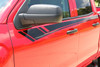 close up of red 2014 2015 2016 2017 2018 Chevy Silverado Door Stripes BREAKER