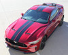 front angle of 2021-2018 Ford Mustang Lemans Stripes STAGE RALLY