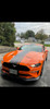 front of orange EURO XL RALLY | 2021-2018 Ford Mustang Center Vinyl Graphic Stripe Premium Products!