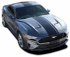 front angle of EURO XL RALLY | 2021-2018 Ford Mustang Center Vinyl Graphic Stripe