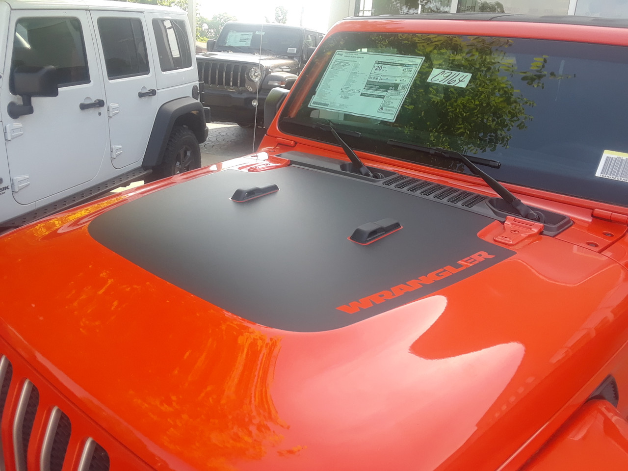 2018 Jeep Wrangler Hood Decals SPORT HOOD JL 2018-2024