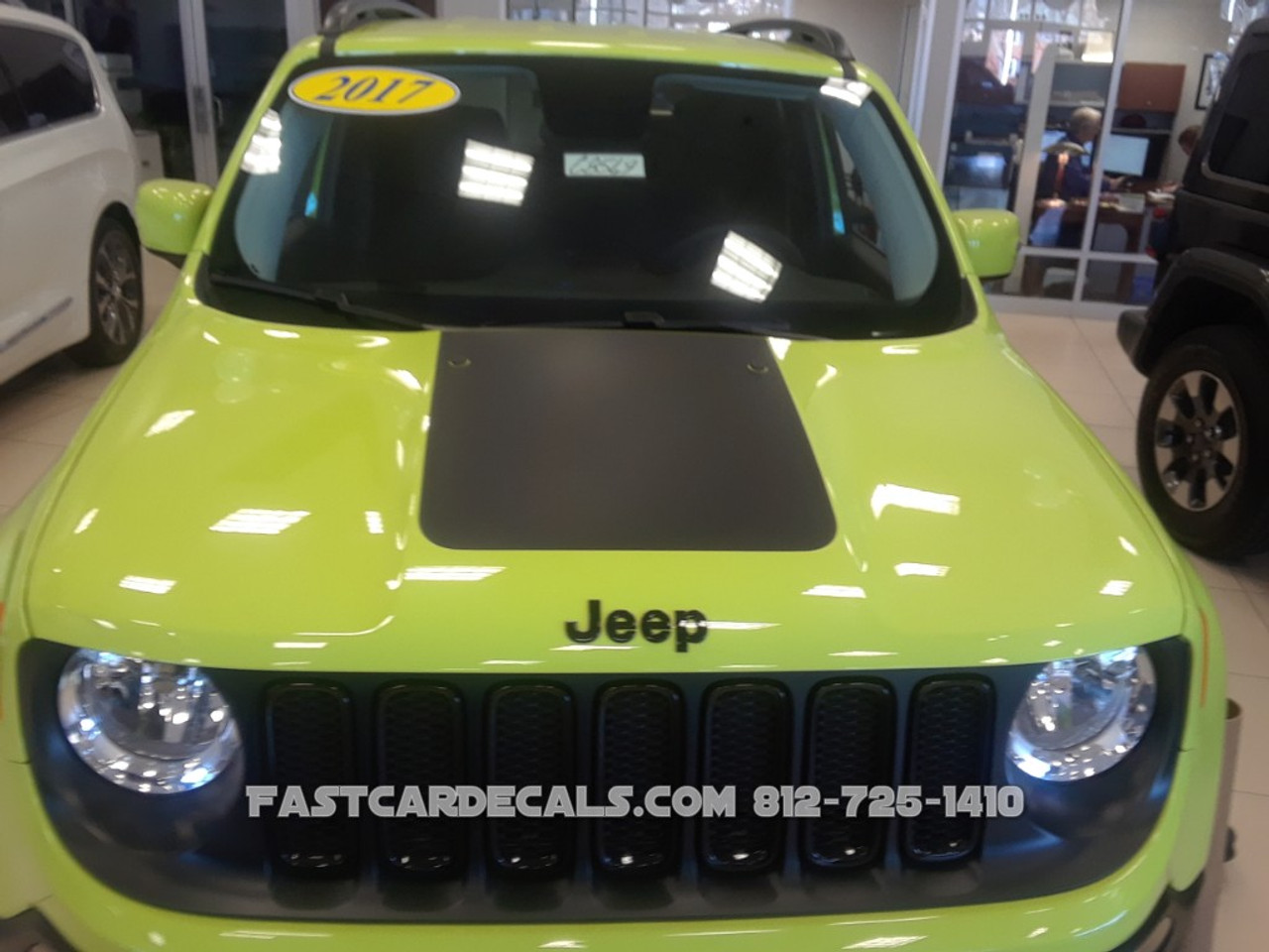Carbon Fiber Hood Sticker Film for 2015-2018 Jeep Renegade Car Styling