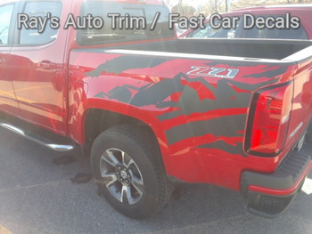 driver side rear of ZR2, Z71 4X4 Chevy Colorado Mountain Stripes ANTERO 2015-2020 2021 2022
