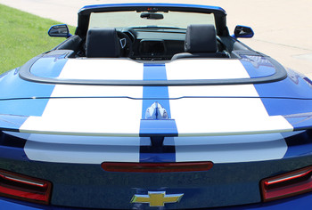 rear of Chevy Camaro Convertible Rally Stripes CAM SPORT 2016-2018