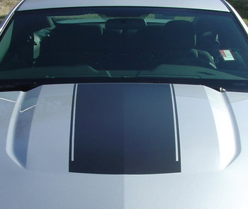front of Ford Mustang Side and Hood Custom Decals LAUNCH 2010-2012