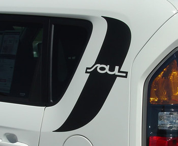 close up of quarter of Kia Soul Decals SOULPATCH 2010-2014 2015 2016 2017 2018
