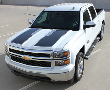 front angle of 2014 Silverado Rally Stripes 1500 PLUS RALLY PACKAGE 2014 2015 front angle of 2014 Silverado Rally Stripes 1500 PLUS RALLY PACKAGE 2014 2015