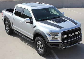 top view of 2019 F150 Raptor Hood Graphics VELOCITOR HOOD 2018-2020 top view of 2019 F150 Raptor Hood Graphics VELOCITOR HOOD 2018-2020