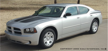 front angle of 2006 Dodge Charger RT Decals CHARGIN 2006 2007 2008 2009 2010