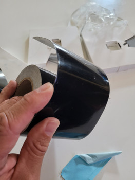 side view 4" Four Inch Wide SOLID Auto Stripe Vinyl Decal Tape Roll 150' Foot Long