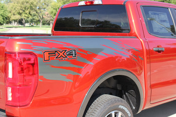 close up of New! Ford Ranger Side Stripe Graphics GUARDIAN 2019 2020 2021 2022