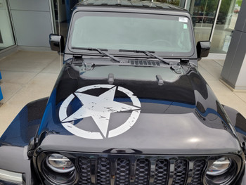 front angle of Jeep Gladiator Hood Stripe 2020-2024 LEGEND HOOD Decals