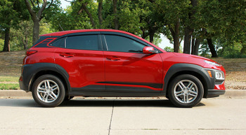 profile of  red Hyundai Kona Stripes SPIRE KIT 2020-2021 Premium Products!