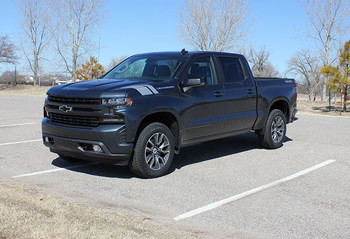 side of 2023 Chevy Silverado Side Fender Stripes HASH MARKS 2019-2024