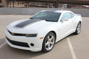 front angle 2015 Chevy Camaro Wide Center Decals Graphics BEE 3 2014-2015