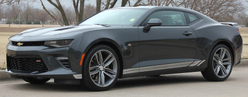 side angled Chevy Camaro Rocker Panel Graphics TREAD ROCKER 2017 2018