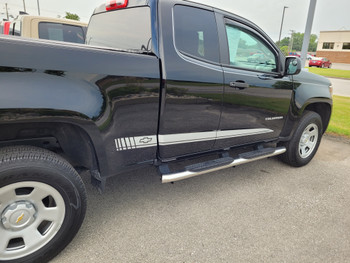 side of black 2019 Chevy Colorado Extended Cab Stripes RATON 2015-2020 2021 2022 2023 