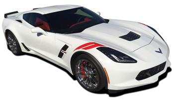 side of 2017 Corvette Fender Decals HASHMARK 2014-2018 2019