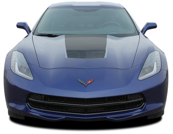 front view 2017 Chevy Corvette Hood Stripes HOOD 2014-2018 2019