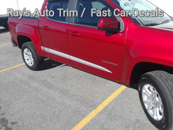 side angle of red GMC Canyon side Graphics RATON 2015-2018 2019 2020 2021 2022 2023