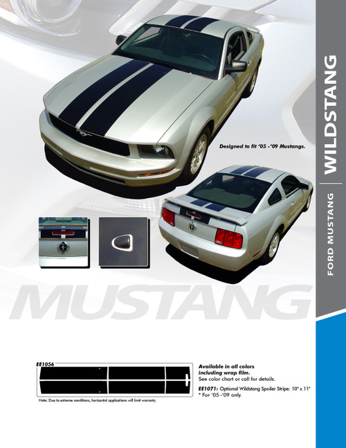 flyer for 2005-2009 Ford Mustang Dual Racing Stripes WILDSTANG KIT