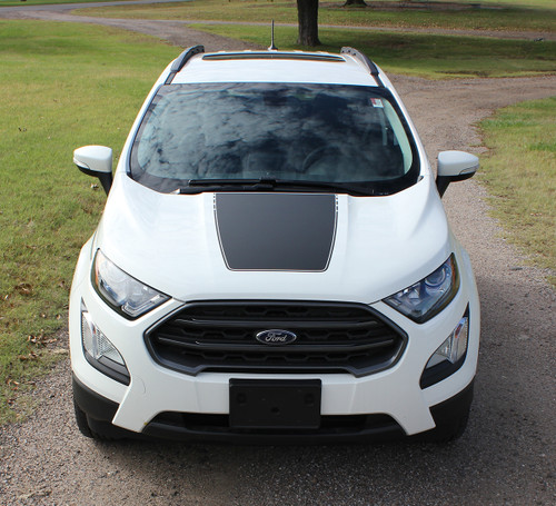 front of 2020 Ford EcoSport Hood Decals AMP HOOD 2018-2020