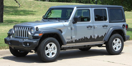 side of Jeep Wrangler Sport, Sahara or Rubicon Stripes SCAPE KIT 2018-2021