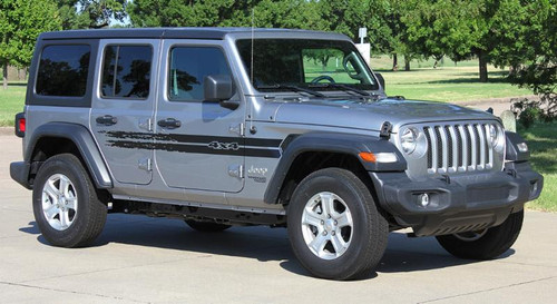 side of 2018 Jeep Wrangler Stripes HAVOC SIDE KIT 2018-2021
