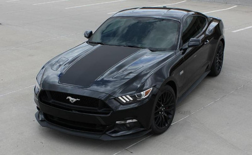 front 2015 Ford Mustang Wide Hood Decals MEGA HOOD 2016 2017