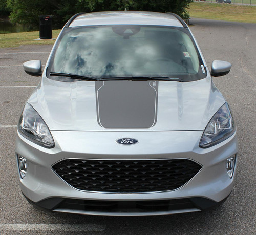front view of ALL NEW! Ford Escape Hood Stripes DEPART HOOD 2020-2024