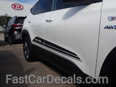 side of NEW! 2020 Kia Seltos Side Stripes SELTOS ROCKERS 2020-2024