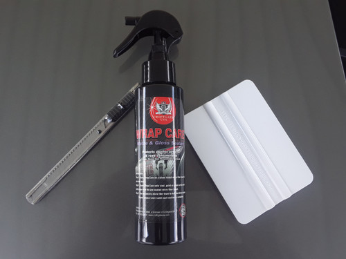 top of Basic Install Kit with Snap Knife, Plastic Squeegee & Wrap Vinyl Care Fluid