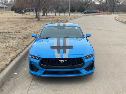 front of GT Racing Stripes for 2024 Ford Mustang PREMIUM GT RALLY