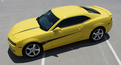 top view 2009-2015 Chevy Camaro Side and Hood Decals SWITCHBLADE