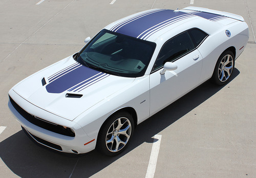 front angle 2020 Dodge R/T Challenger Stripes Decals SHAKER 2015-2024