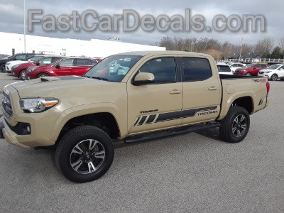 passenger side of TRD 4x4 Toyota Tacoma Stripe Package CORE 2016-2019 2020