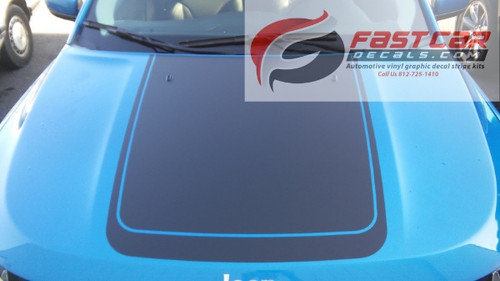 hood of blue 2019 Jeep Compass Hood Graphics BEARING HOOD 2017-2024
