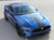 front of blue HYPER RALLY | 2021 2020 2019 2018 Ford Mustang Center Matte Black Stripes
