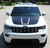 front of white 2019 Jeep Grand Cherokee Hood Stripe TRAIL HOOD 2011-2024