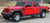 side view of red 2020-2024 Jeep Gladiator / Wrangler Hood Band Decals CASCADE