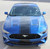 front of 2021-2018 Ford Mustang Racing Stripe Center Decals HYPER RALLY