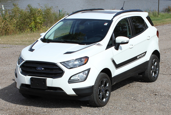 side of 2019 Ford EcoSport Vinyl Graphics FLYOVER KIT 2018-2020