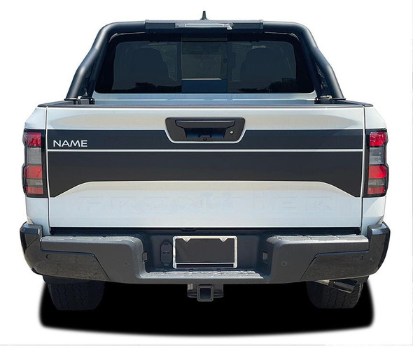 rear view of Rear Tailgate Stripe For Nissan Frontier Pickup 2022-2024