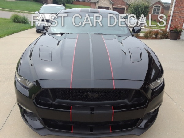 fron tof Ford Mustang Duel Racing Stripes STALLION SLIM 2015 2016 2017