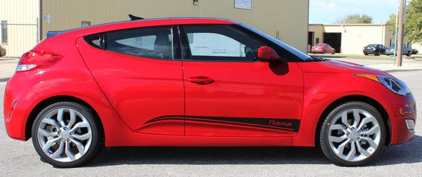side of red 2017 Hyundai Veloster Stripes STRIKE 2011-2016 2017 2018