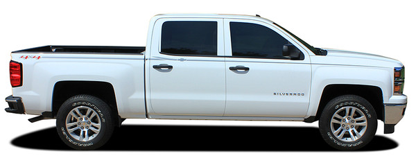 side of 2015 Chevy Silverado Upper Body Graphic Stripes ELITE 2013-2018