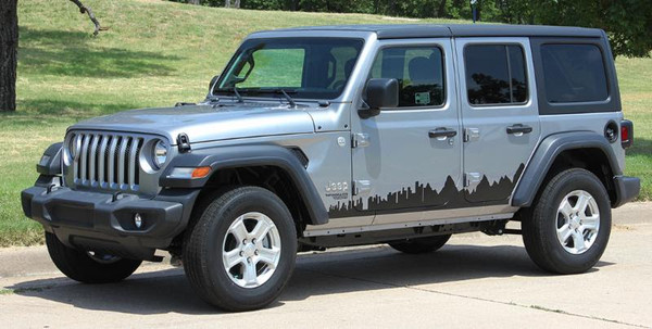 side of 2018 Jeep Wrangler Side Decals SCAPE SIDE KIT 2019 2020 2021
