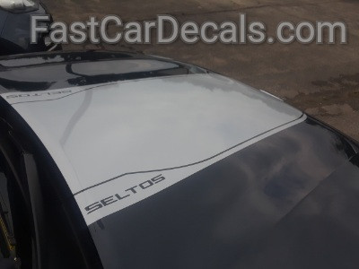 side of 2020-2024 Kia Seltos Hood Stripes SELTOS HOOD KIT