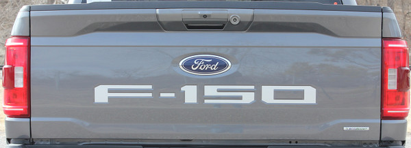 rear of 2021 Ford F150 Truck Rear Tail Gate Stripe LETTERS 2021-2024